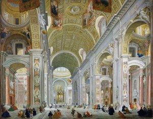 Intérieur de Saint-Pierre, Rome, c.1754